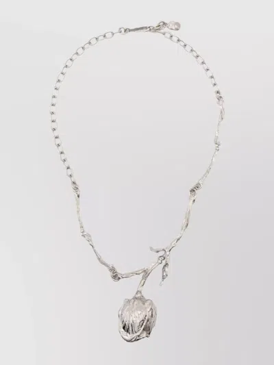 Marni Link Chain Pendant Textured Necklace