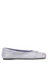 Marni Nappa Leather Seamless Little Bow Ballet Flat In Multi