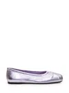 Marni Leather Ballet Flats In Purple