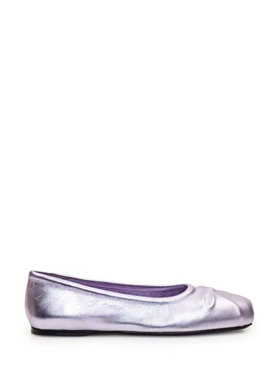 Marni Little Bow Ballet Shoes In Purple