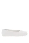 Marni White Nappa Leather Seamless Little Bow Ballet Flat In Bianco