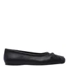 Marni Leather Little Bow Ballerina In Black
