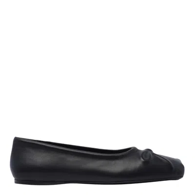 Marni Little Bow Nappa Ballets In Black