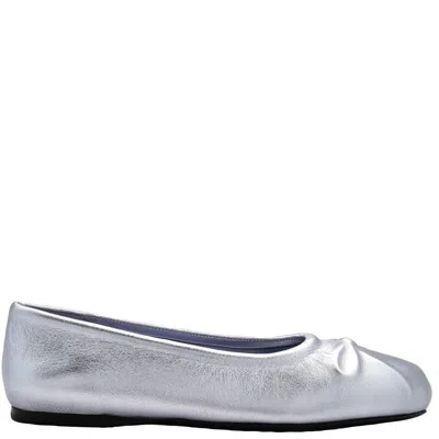 Marni Little Bow Nappa Leather Ballet Flats In Animal Print