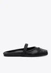 Marni Little Bow Nappa Leather Flat Mules