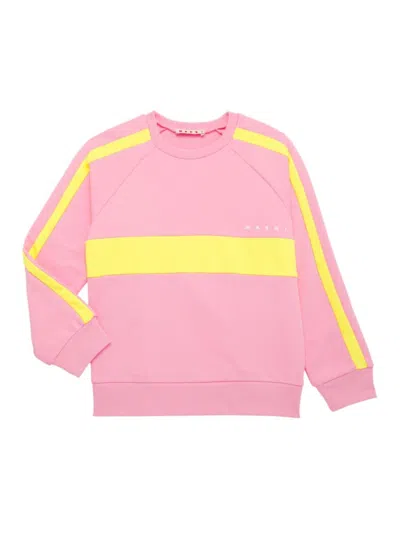 Marni Kids' Little Girl's & Girl's Striped Crewneck Sweatshirt In Light Candy