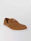 Marni Deconstructed Nubuck Boat Loafers With Leather Laces
