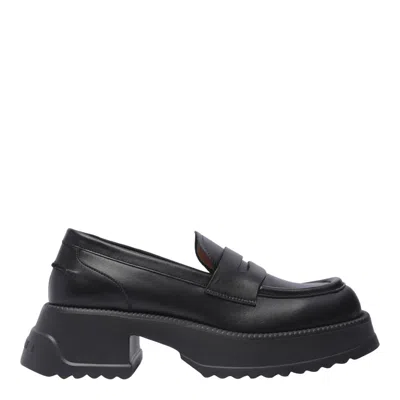 Marni Chunky Sole Platform Loafers In Black