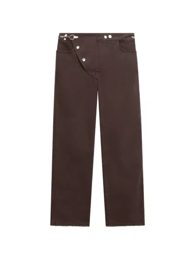 Marni Lobster-clasp Trousers In Brown