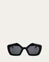 Marni Logo Acetate Butterfly Sunglasses In Black