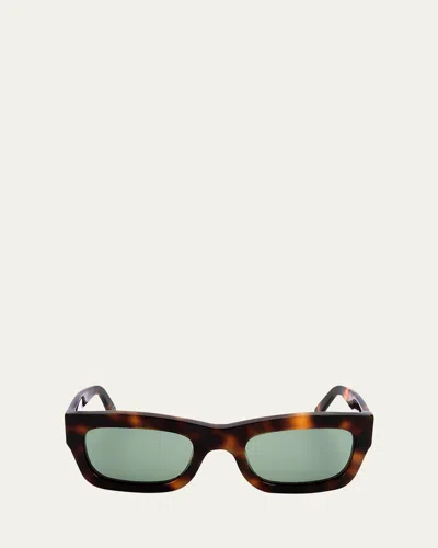 MARNI LOGO ACETATE RECTANGLE SUNGLASSES
