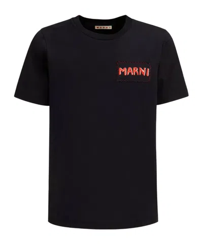 MARNI MARNI LOGO PRINTED CREWNECK T-SHIRT