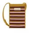 Marni Logo-appliqué Cross Body Bag In Brown