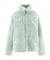 Marni Shaggy Jackets Light Blue In Green