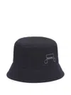 Marni Logo-appliqué Bucket Hat In Blau