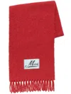 Marni Logo-appliqué Scarf In Red