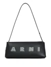 Marni Rectangular Shoulder Bag With Gold-tone Hardware In Black
