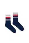 Marni Logo Branded Nylon Socks In Blue