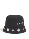 Marni Logo Bucket Hat In Black