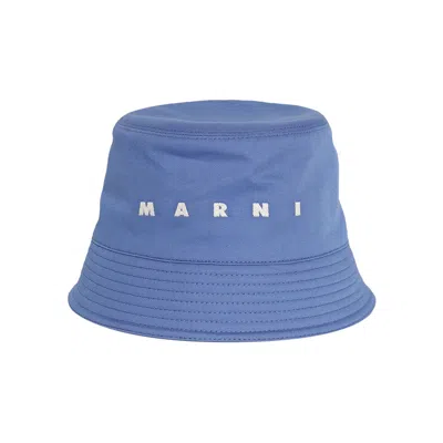 Pre-owned Marni Logo Bucket Hat Ii 'blue/lilac' | Men's Size M