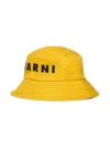 Marni Logo Bucket Hat In Yellow