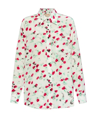 MARNI MARNI ALLOVER FLORAL PRINTED SHIRT