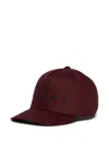 Marni Logo Cap In Burgundy