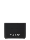 Marni Textured Wallet With Subtle Branding In Black