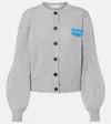 Marni Cashmere Cardigan With Patch In Gray
