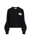 Marni Womens 00n99 Branded-patch Knitted Cashmere Jumper