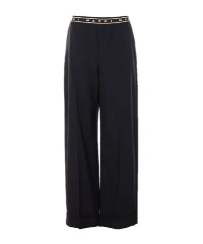 Marni Logo Casual Pants In Multi