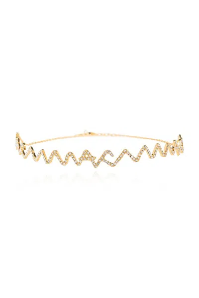 Marni Logo Choker Necklace In Gold