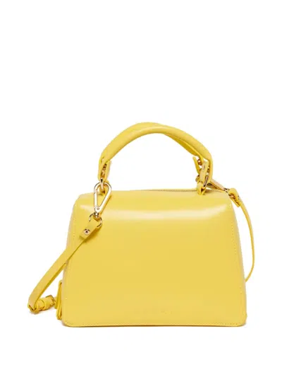 Marni Kids' Logo Coated Shoulder Bag In Yellow