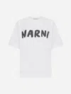 Marni Women Logo Short-sleeved Cotton T-shirt In White