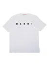 Marni Kids Logo-printed Crewneck T-shirt In White