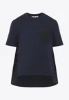 Marni Asymmetric Crewneck T-shirt In Blue