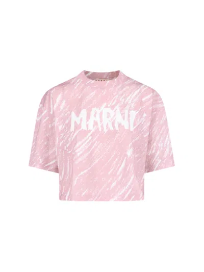 MARNI LOGO CROP T-SHIRT
