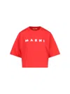 Marni Crew Neck Cotton T-shirt In Red