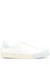 Marni White Nappa Low Sneakers In Neutrals