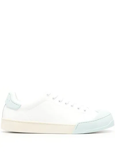 Marni White Nappa Low Sneakers