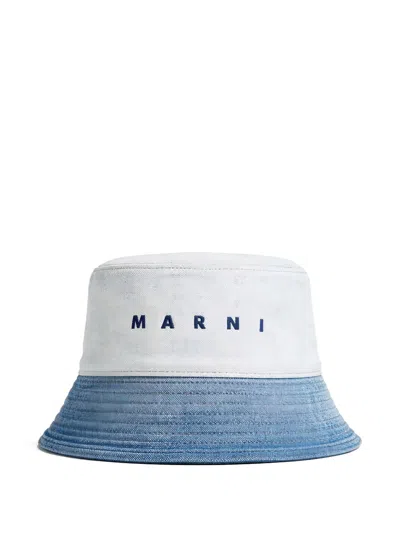 Marni Fischerhut Mit Logo In Blue