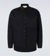 Marni Black Marble Denim Oversized Shirt In Black