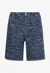 Marni Logo Denim Shorts In Blue