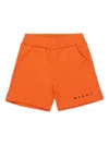 Marni Logo-detail Shorts In Orange