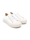 Marni Embroidered-logo Leather Sneakers In White