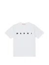 Marni Kids Logo-printed Crewneck T-shirt In White