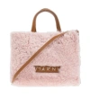 Marni Logo Detailed Teddy-effect Bag In Pink