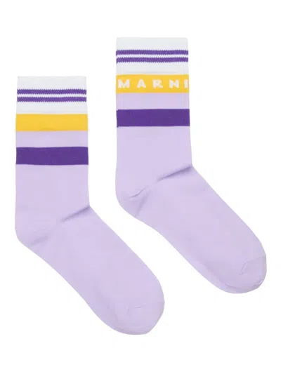 MARNI LOGO-EMBELLISHED SOCKS