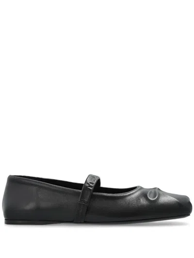 MARNI MARNI LOGO EMBOSSED BALLET FLATS