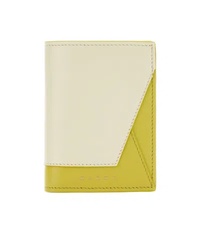 Marni Logo Embossed Bi-fold Wallet In Multicoloured